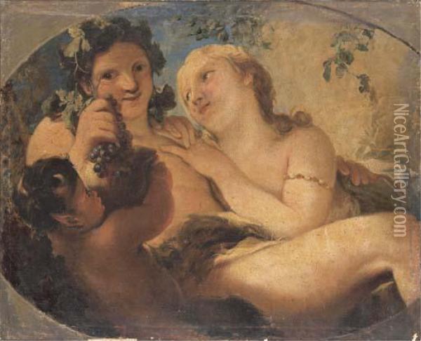 Bacchus And Ariadne Oil Painting - Antonio Bellucci