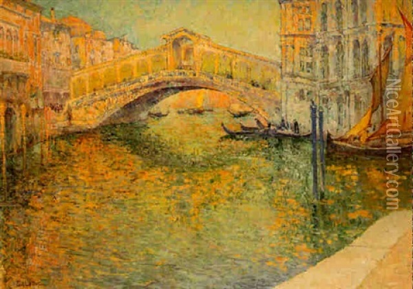 Le Pont Des Soupirs A Venise Oil Painting - Paul Leduc
