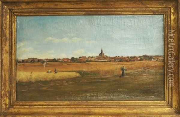 Vue D'un Village Oil Painting - Abel Boulineau
