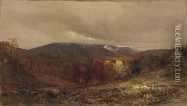 October In The Catskills Oil Painting - Jervis McEntee