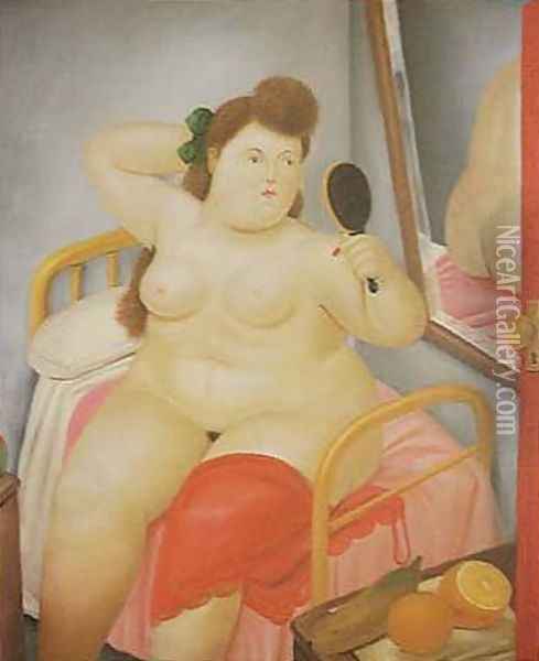 La Toilette Oil Painting - Fernando Botero