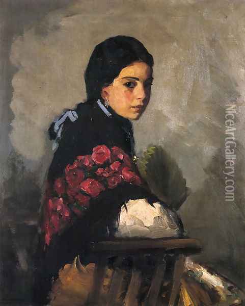 Spanish Girl Oil Painting - Robert Henri
