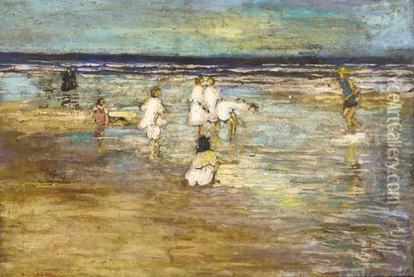 The Beachcombers Oil Painting - Hermann Schlittgen