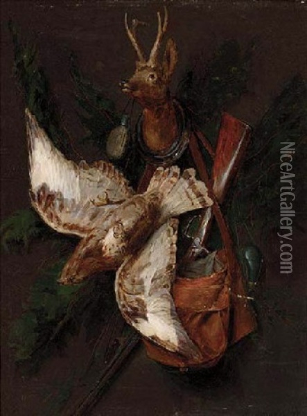 Hunting Trophies Oil Painting - Moritz Mansfeld