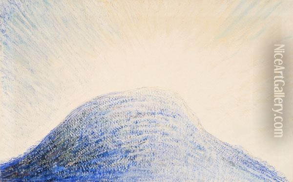Blaue Bergkuppe Oil Painting - Albert Trachsel