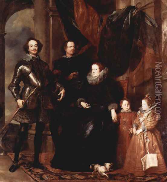 Portrait of the family Lomellini Oil Painting - Sir Anthony Van Dyck