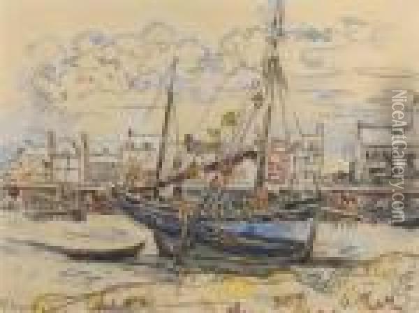  Voiliers Au Port  Oil Painting - Paul Signac
