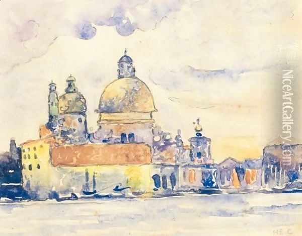 L'Eglise De La Salute, Venise Oil Painting - Henri Edmond Cross