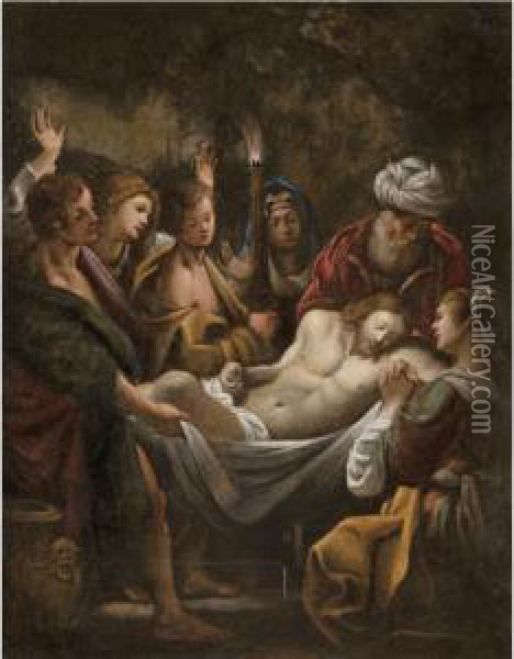 The Entombment Of Christ Oil Painting - Sisto Badalocchio