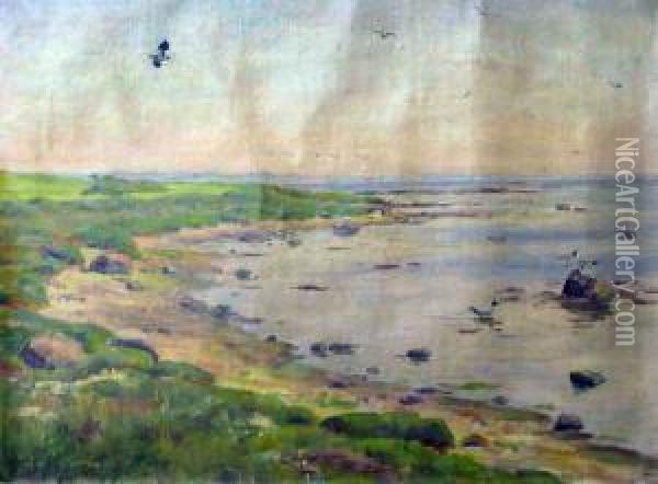 Sea Beach Oil Painting - Constantine Semenovich Visotskiy