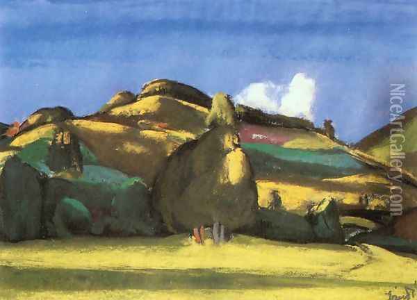 Sunny Landscape 1933 Oil Painting - David Jandi