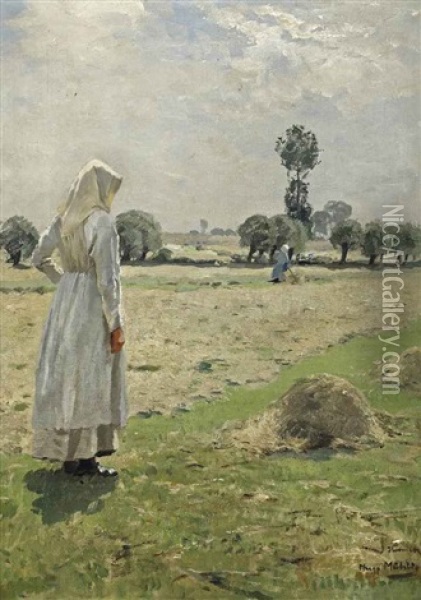 Hay Season In Ilverich Oil Painting - Hugo Muehlig