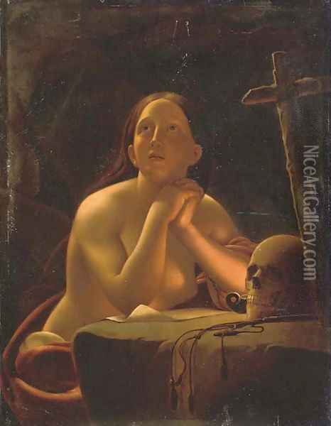 Penitent contemplation Oil Painting - Petrus van Schendel