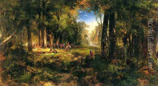 Ponce de Leon in Florida Oil Painting - Thomas Moran