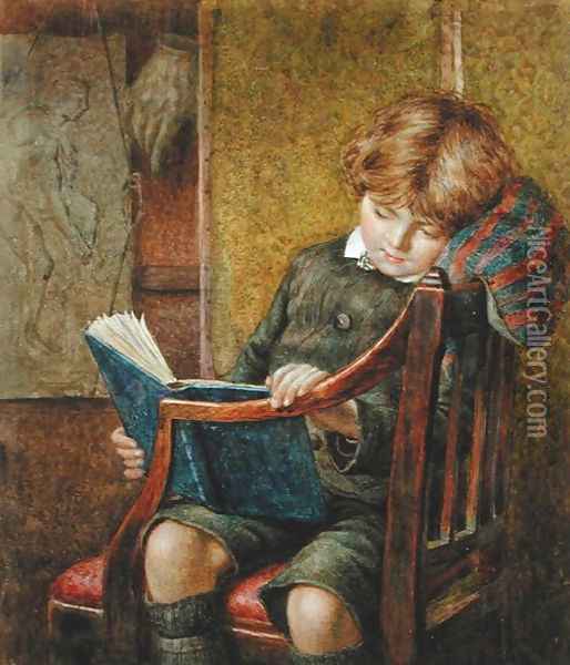 An Artist's Son Oil Painting - Charles James Adams