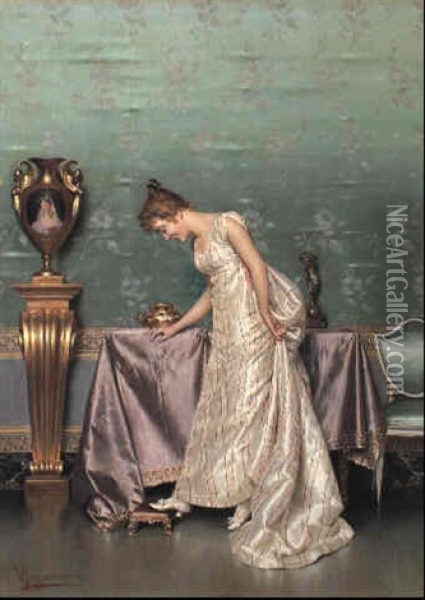 A New Pair Of Shoes Oil Painting - Vittorio Reggianini