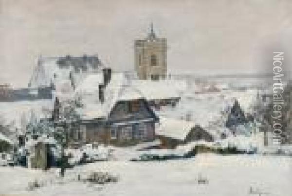 Winter Oil Painting - Fritz Wucherer