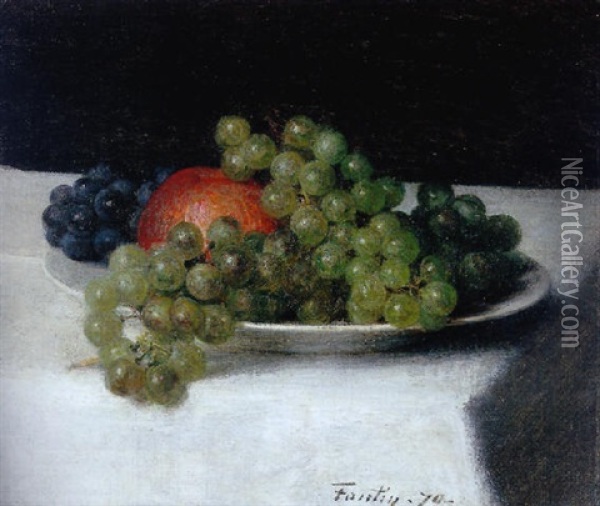 Pommes Et Raisins Oil Painting - Henri Fantin-Latour
