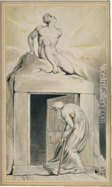Death's Door Oil Painting - William Blake