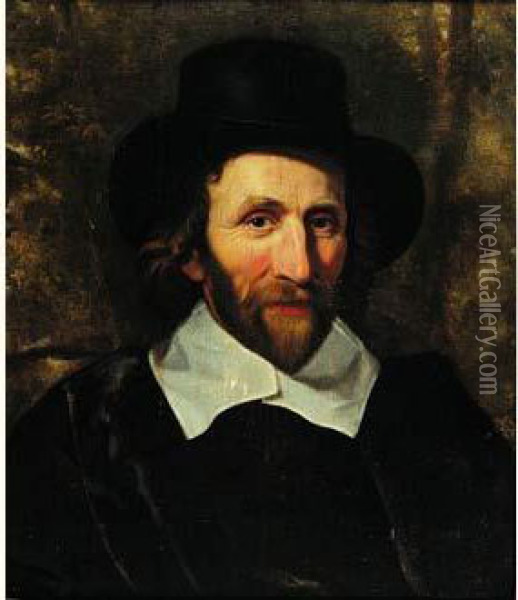 Portrait D'homme Au Chapeau Oil Painting - Abraham de Vries