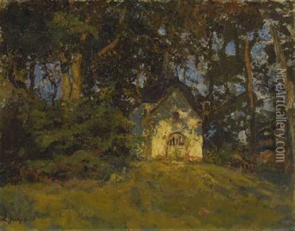 Waldkapelle Oil Painting - Carl Jutz the Younger
