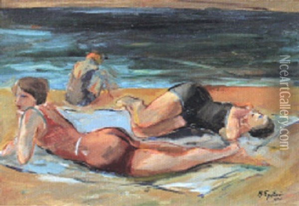 Le Bain De Soleil Oil Painting - Henri Epstein
