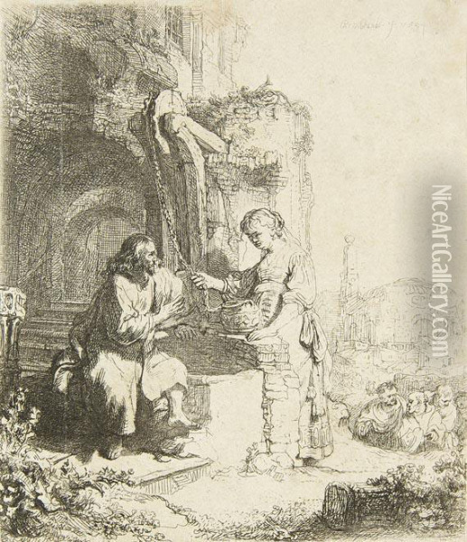 Christus Und Die Samariterin Oil Painting - Rembrandt Van Rijn