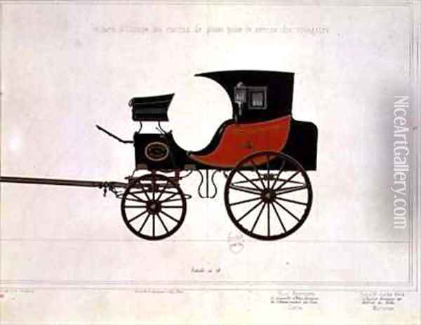 Design of a carriage for the Postal Service Oil Painting - Ducoudray, A. G.