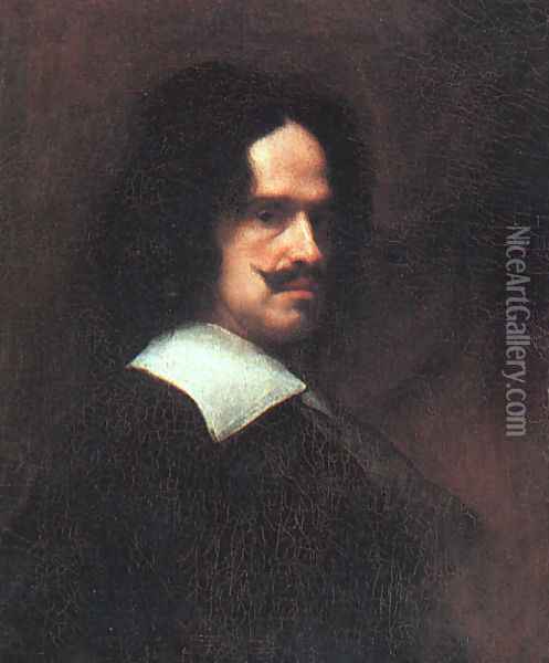 Self-Portrait 1643 Oil Painting - Diego Rodriguez de Silva y Velazquez