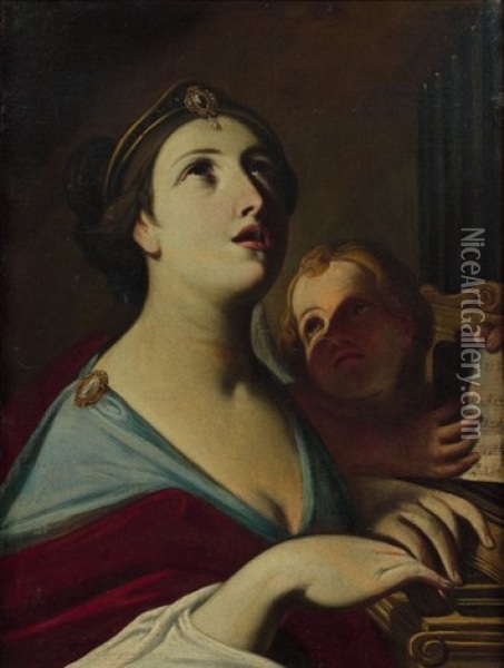 Sainte Cecile Oil Painting - Michele Desubleo