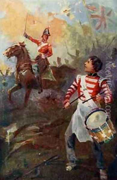 Keep it up said the Chief I shall not forget it frontispiece from Grant the Grenadier Oil Painting - Captain Edward Henry Handley-Read