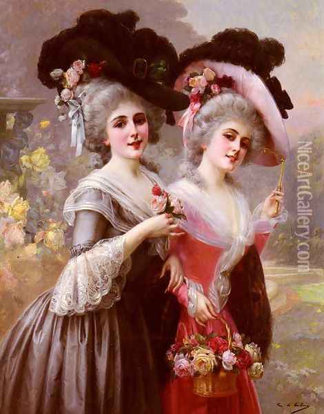 The Basket Of Roses Oil Painting - Cristobal de Antonio