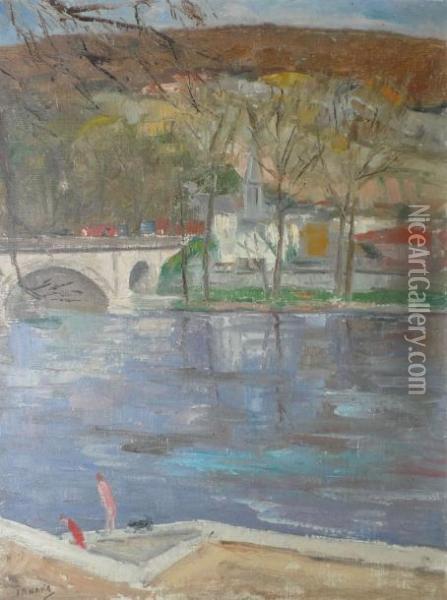 Pont A La Riviere Oil Painting - Yasushi Tanaka