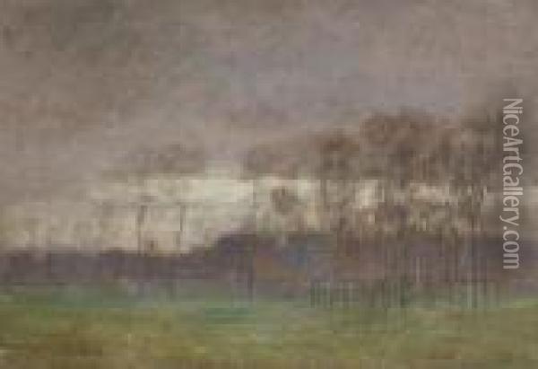 Paysage En Automne Oil Painting - Emile Claus