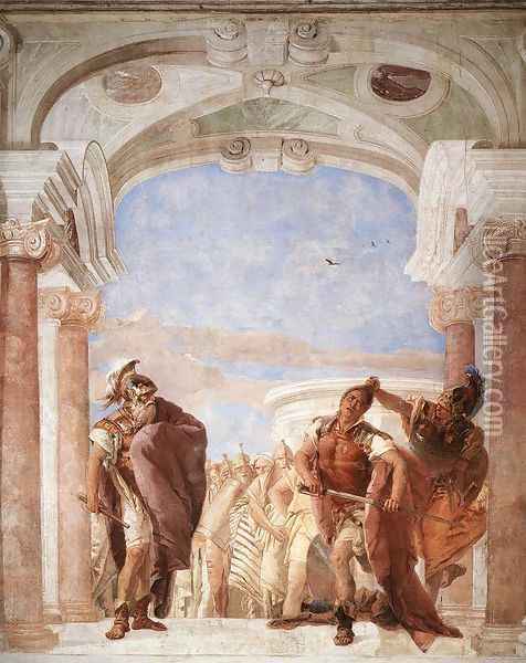 The Rage of Achilles 1757 Oil Painting - Giovanni Battista Tiepolo
