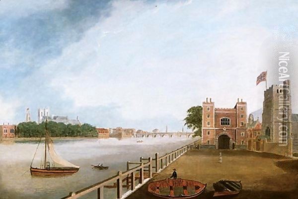 The Thames From Lambeth Oil Painting - Daniel Turner
