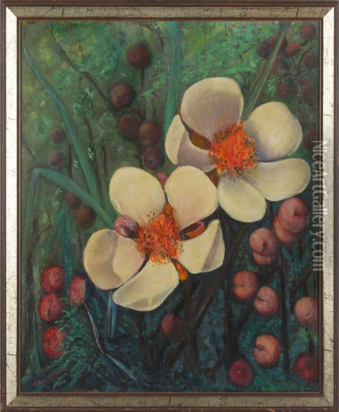 Magnolia Oil Painting - Helena J. Maguire