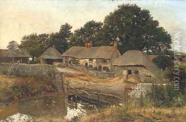 A quiet day on the farm Oil Painting - Henry John Yeend King