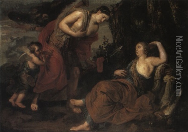 Jupiter In The Guise Of Diana Approaching Callisto Oil Painting - Gerard de Lairesse