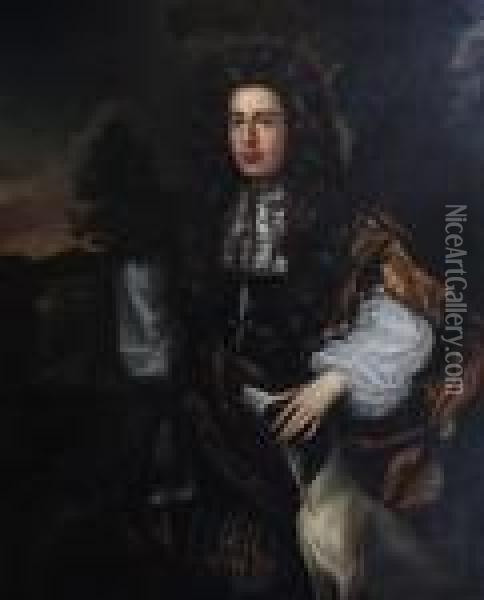 A Gentleman Oil Painting - Sir Peter Lely