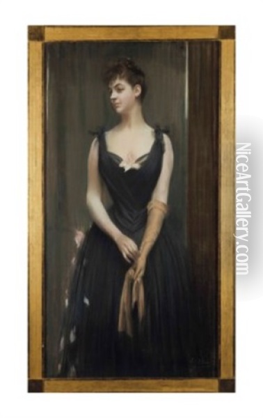 Portrait De Suzanne Lemaire (1866-1946) Oil Painting - Jacques-Emile Blanche