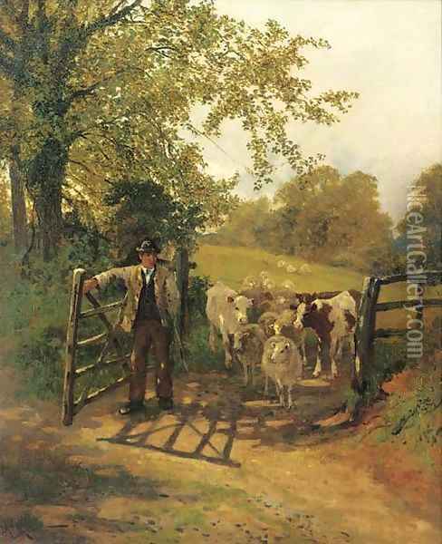 Pastures new Oil Painting - Arthur Walker Redgate