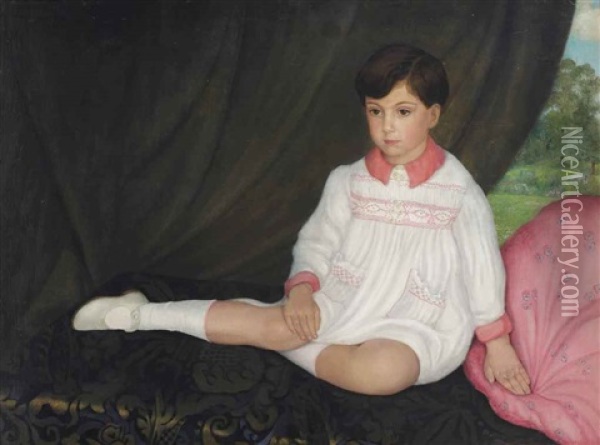 Little Boy Oil Painting - Gustave van de Woestyne