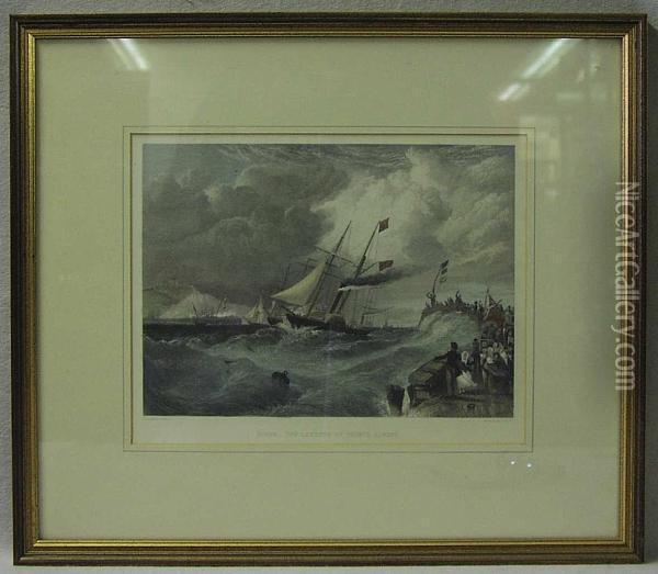 Dover, Landing Of Prince Albert Oil Painting - William Adolphu Knell