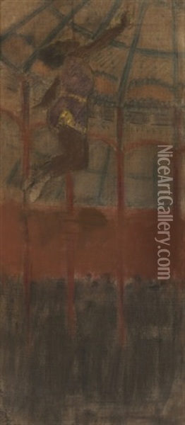 Etude Pour Miss Lala Au Cirque Fernando Oil Painting - Edgar Degas