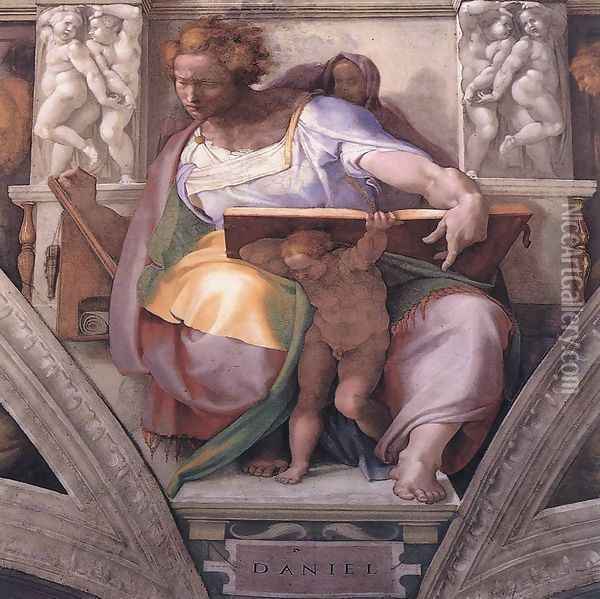Daniel 1511 Oil Painting - Michelangelo Buonarroti