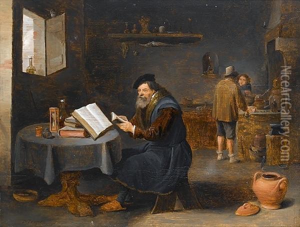 The Alchemist Oil Painting - David The Younger Teniers