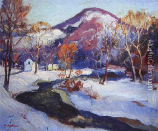 Winter Afternoon Oil Painting - Walter Mattern