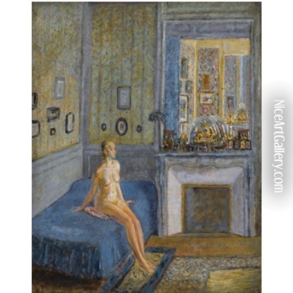 Seated Nude Oil Painting - Alexis Paul Arapov