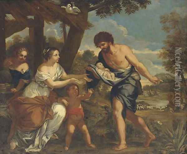 The Finding of Romulus and Remus Oil Painting - Pietro Da Cortona (Barrettini)